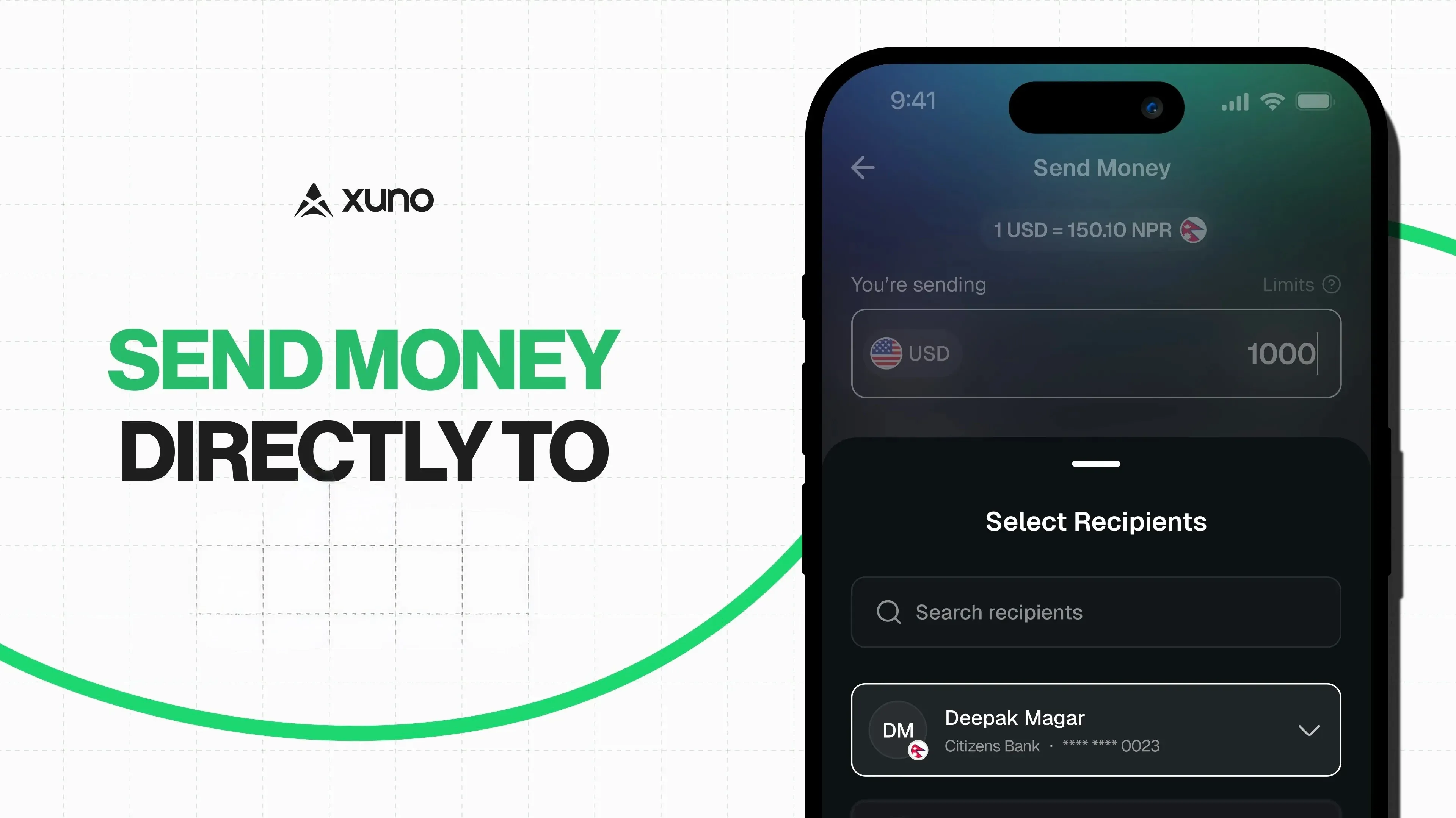 How to send money from the USA to Corporate Development Bank in Nepal with Xuno